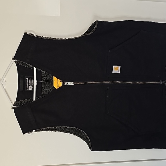 NWT Carhartt Washed Duck Sherpa-Lined VEST Size Medium - Picture 2 of 4